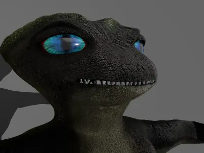 Half Haman and Reptile 3D model