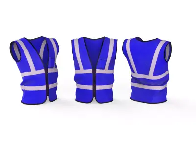 Realistic Worker Vest 003 Low-poly 3D model