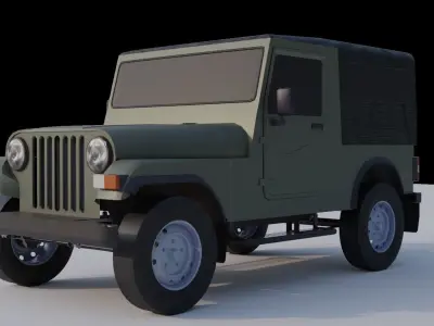 Mahindra Thar low poly 3D model