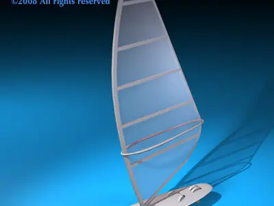 Windsurf sailboat 3D model