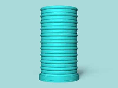 Vase 21 with Plate - Simple Plant Pot - Home Decor 3D print model
