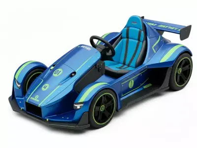 Single Seater Track Racer Car Low-poly 3D model