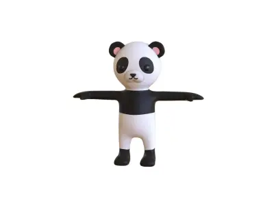 Low-Poly Panda 01 Low-poly 3D model