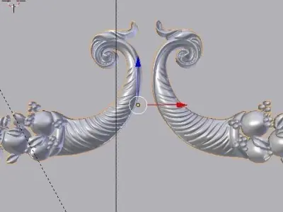 Classic decor ornament v-3D model09 3D model