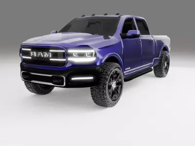 Ram 1500 Ramcharger 2025 Low-poly 3D model