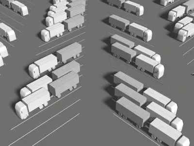 Truck parking 24L03 3D model