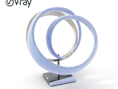 Abstract Metallic Rings Model Pack Low-poly 3D model