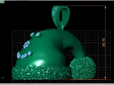 WINTER HAT PENDANT 3D PRUINTABLE MODEL  3D print model