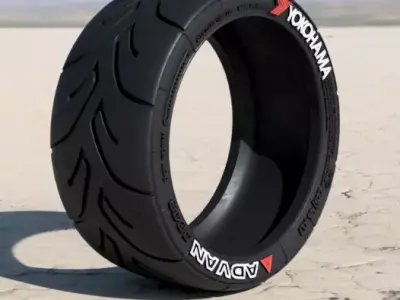 YOKOHAMA ADVAN A048 TIRES FOR 17 INCH RIMS 1-24 SCALE 3D print model