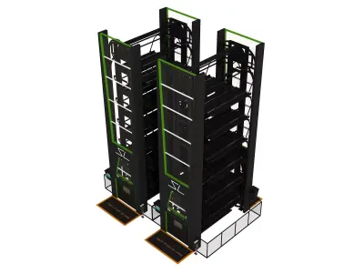 Rotary Parking System 3D model