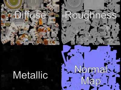 Ornate Mosque Architecture Model Pack Low-poly 3D model