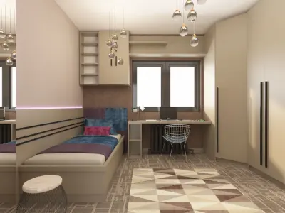 Child Room two person 3D model