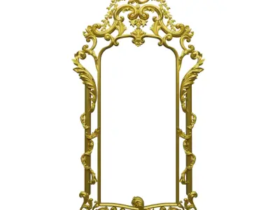 Mirror gold ornate 3D model