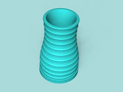 Vase 20 with Plate - Simple Plant Pot - Home Decor 3D print model