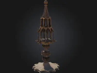 Gothic Reliquary Tower  Sacred Architecture for Arcane Legends 3D model