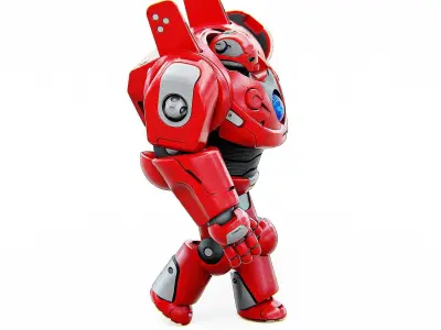 DROID RED DEAMON Rigged for Unreal Engine - Unity - MIXAMO  3D model
