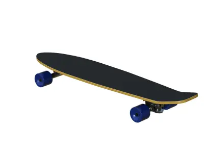 Longboard Low-poly 3D model