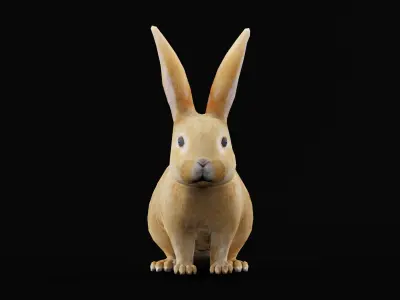 Easter Bunny Rabbit Low-poly 3D model
