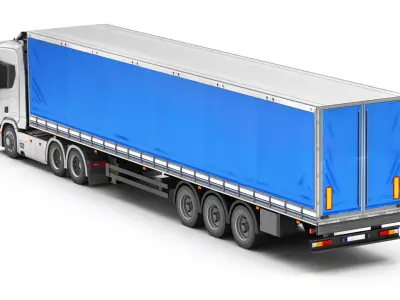 Truck 3-V5 Low-poly 3D model