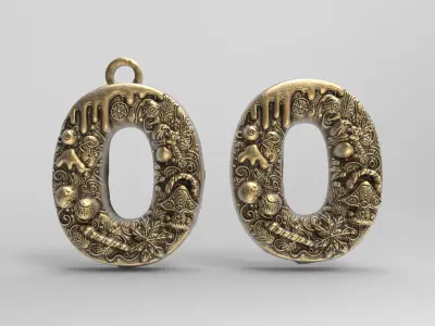 christmas decor 0 to 3 numbers  3D print model