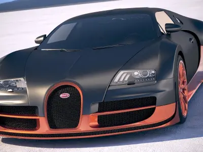 Bugatti Veyron Super Sport 2012-2016 VRAY  3D model