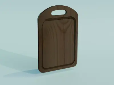 cutting board Lou- Poli Free low-poly 3D model
