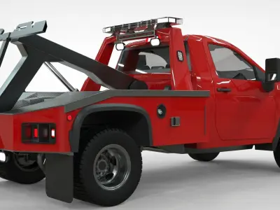 Silverado Wrecker Tow Truck 2021 Low-poly 3D model
