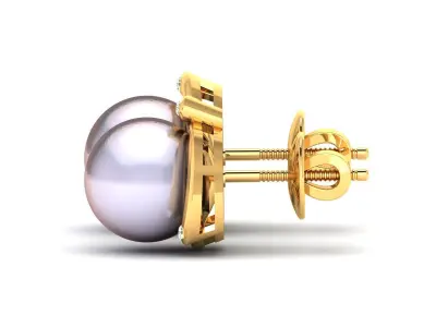 Women Opal Stone Earrings 3dm STL OBJ FBX Render Details 3D print model