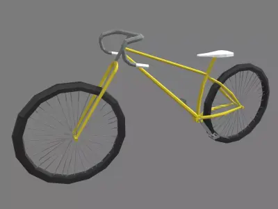 Low Poly Bicycle 02 Low-poly 3D model