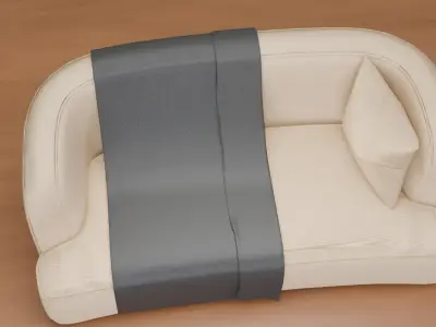 Modern Stylish Sofa - High Poly Furniture Model - architectural Low-poly 3D model