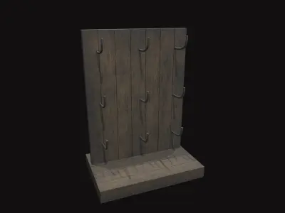 Medieval Jewelry Stand V02 Low-poly 3D model