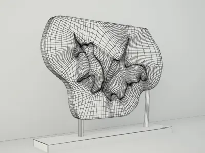 Wooden Decoration on Stand 3D model