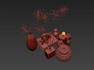Decorative set 001 3D model