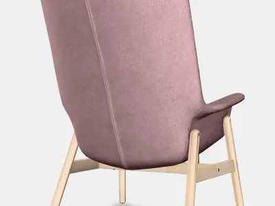 VEDBO Armchair high Low-poly 3D model