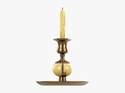 Candlestick with handle antique  3D model