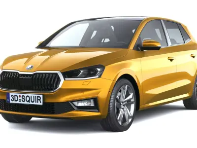 Skoda Fabia 2025 with Interior 3D model