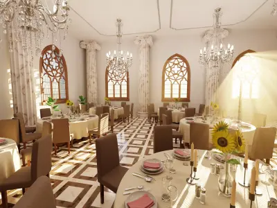 -Restaurant Luxury- 3D model