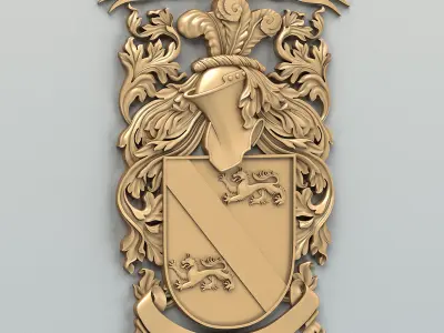 Coat of arms decorative 011 3D model