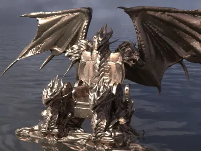 King of dragons Throne 3D 3D model purchase