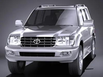 Toyota Land Cruiser J100 1997 2007 VRAY 3D model