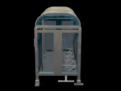 Game Ready Bus Stop 1 Low-poly 3D model