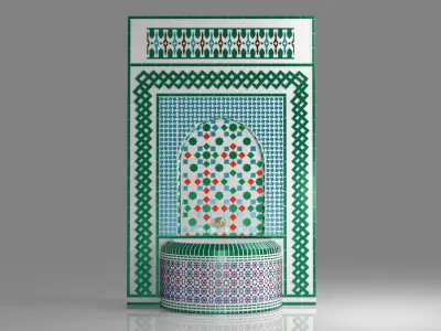 Moroccan fountain 3D model