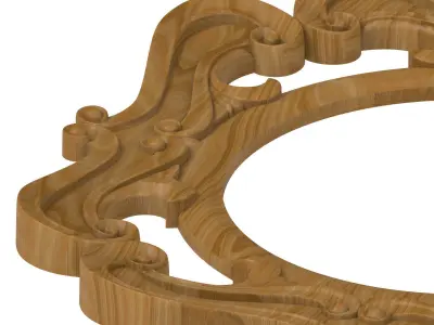 Carved picture frame STL 3D model 115