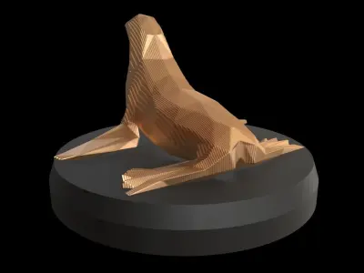 Parametric Seal Low-poly 3D model