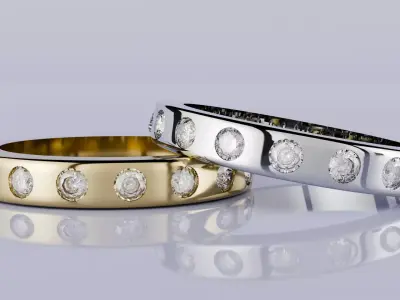 Wedding diamond ring Free 3D print model