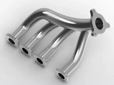 Vehicle Exhaust Manifold 3D print model