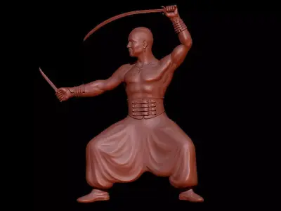Cossack statue model 3D print model