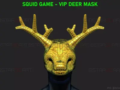 Squid Game Mask - Vip Deer Mask Cosplay 3D print model