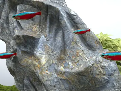 Aquascape aquarium 3D model