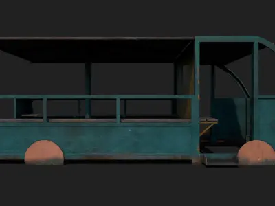 Old Children Car Low-poly 3D model